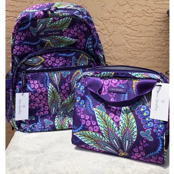 vera bradley backpacks with matching lunchbox